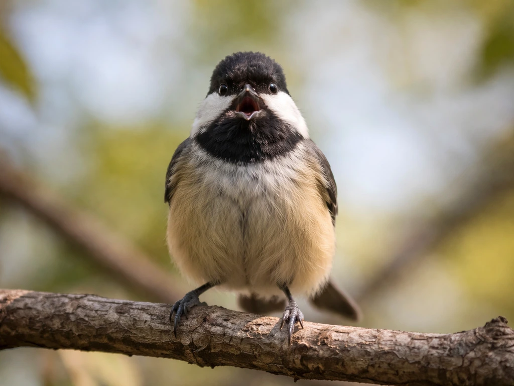 Small bird perched, showing brief rhythmic swallow-like movements and subtle body bobbing as it breathes