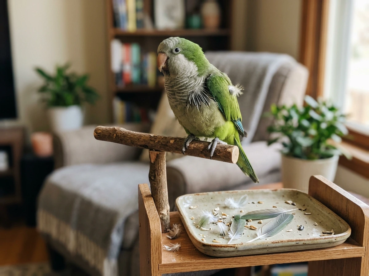 is my bird plucking or molting