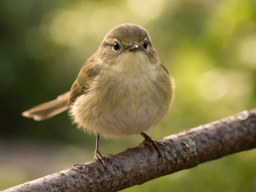 Close-up of a small perched bird showing gentle tail bobbing and relaxed posture