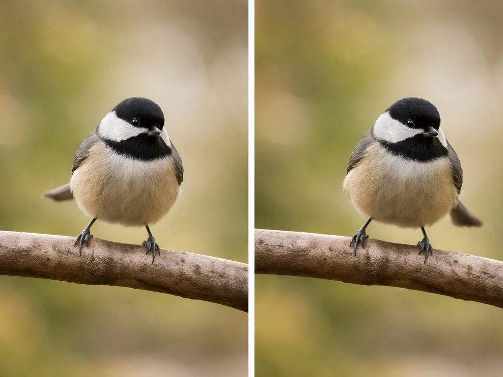 Close-up of a small perched bird rocking side-to-side on a branch in natural light.